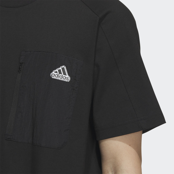 ADIDAS TECH 男機能短袖上衣 大口袋 黑 休閒衣 品牌服 百搭款 KAORCER IA8141 product thumbnail 3