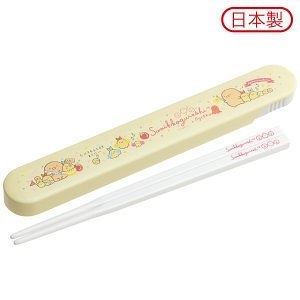 【震撼精品百貨】角落生物 Sumikko Gurashi~SAN-X 角落生物筷子附收納盒-黃*76088