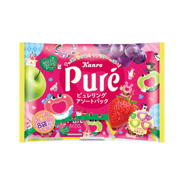 【豆嫂】日本零食 KANRO 甘樂 PURE 水果軟糖分享包(綜合水果) product thumbnail 2