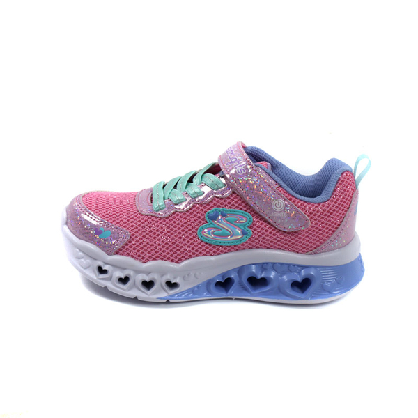 SKECHERS 運動鞋 電燈鞋 有開關 魔鬼氈 童鞋 粉色 302317LPKMT no615 product thumbnail 2