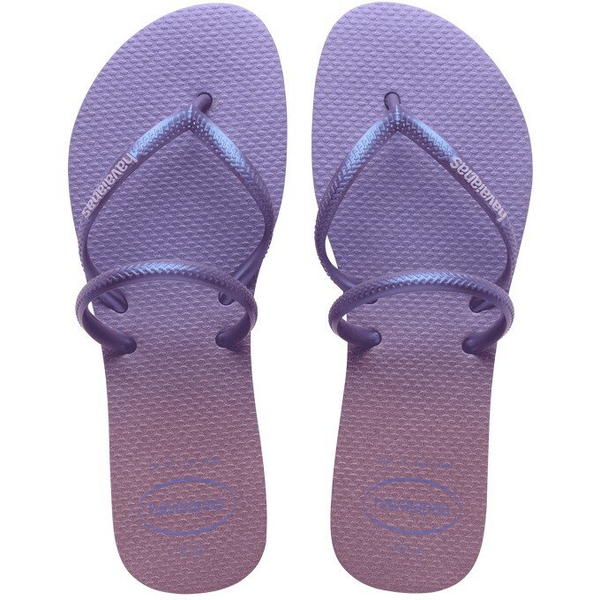 havaianas 哈瓦士 巴西人字拖 女款 Flat Duo Iridescente 雙帶漸層紫 夾腳拖【南風百貨】