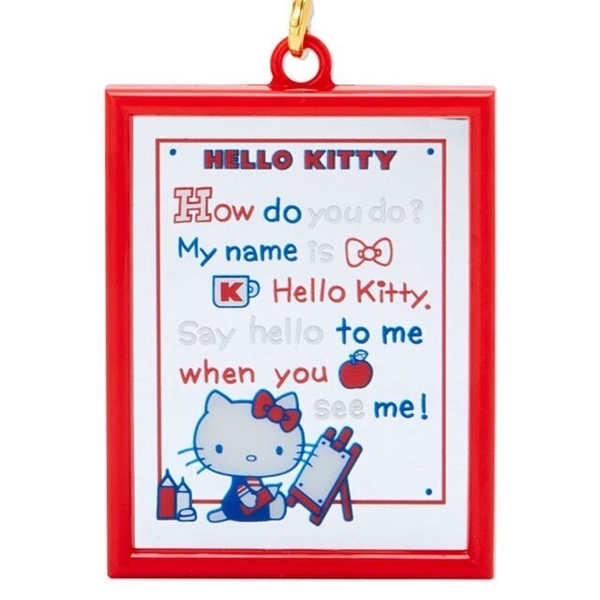 【震撼精品百貨】Hello Kitty 凱蒂貓日本三麗鷗sanrio KITTY迷你隨身鏡鑰匙圈 (紅畫家款)*39462 product thumbnail 2