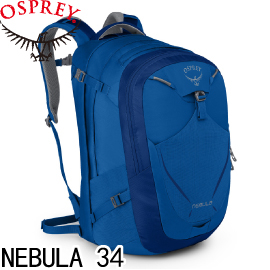 【OSPREY 美國 NEBULA 34 男款《寶石藍》男款 電腦背包】NEBULA 34/15吋筆電背包/城市背包/雙肩背包