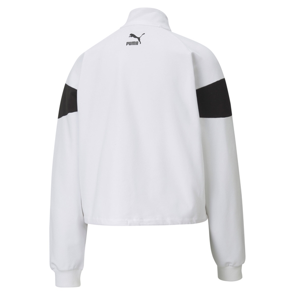 PUMA TFS Half Zip 女裝 長袖 立領 半開襟 休閒 LOGO 白 歐規【運動世界】59774802 product thumbnail 2