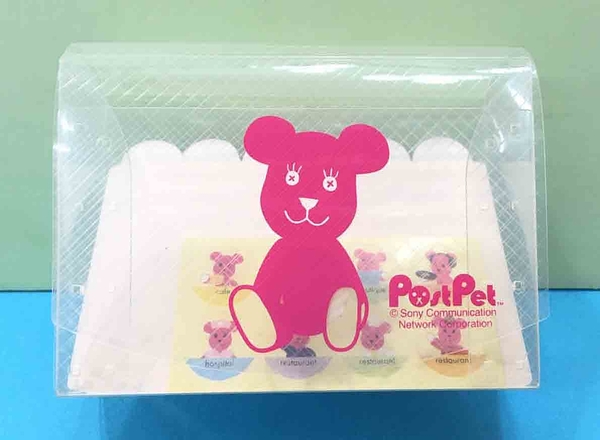 【震撼精品百貨】PostPet_MOMO熊~MOMO熊透明盒子附貼紙#76722