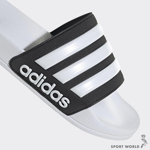 Adidas ADILETTE SHOWER 男鞋 女鞋 拖鞋 休閒 白黑【運動世界】GZ3773 product thumbnail 5