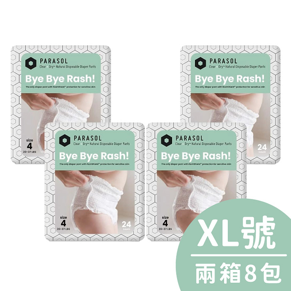 Parasol Clear + Dry 新科技水凝果凍褲-XL號8包2箱購|拉拉褲|尿布