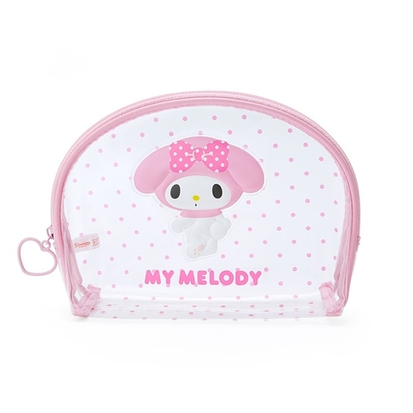 【震撼精品百貨】My Melody 美樂蒂~日本三麗鷗SANRIO美樂蒂 餃形透明化妝包 (點點款)*93548