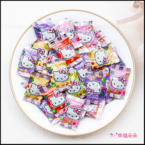 Hello Kitty 造型水果軟糖(600g約112顆) 謝客喜糖 迎賓擺桌 生日分享 凱蒂貓 糖果