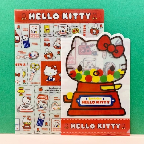 【震撼精品百貨】Hello Kitty 凱蒂貓~三麗鷗 KITTY 日本A4文件夾/資料夾(2P)-懷舊#58028