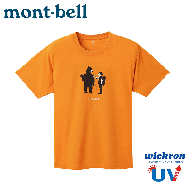 【Mont-Bell 日本 WIC.T MICHIANNAI短袖排T《深橙橘》】1114571/男女/短T