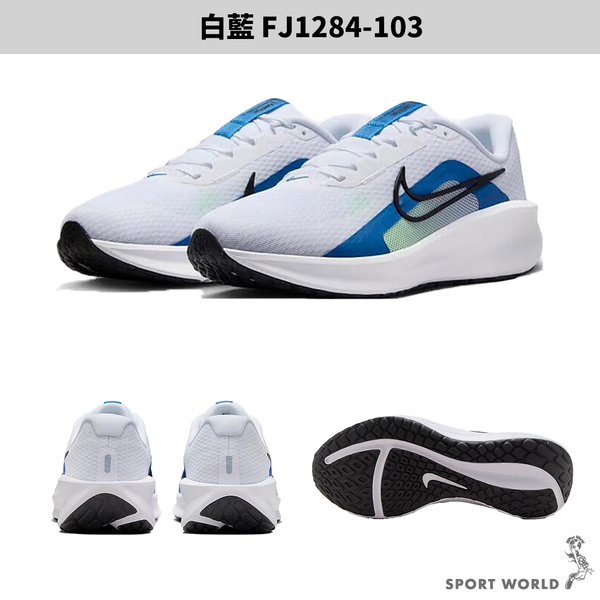 Nike 男鞋 慢跑鞋 休閒鞋 寬楦 Downshifter 13 白藍【運動世界】FJ1284-103 product thumbnail 4