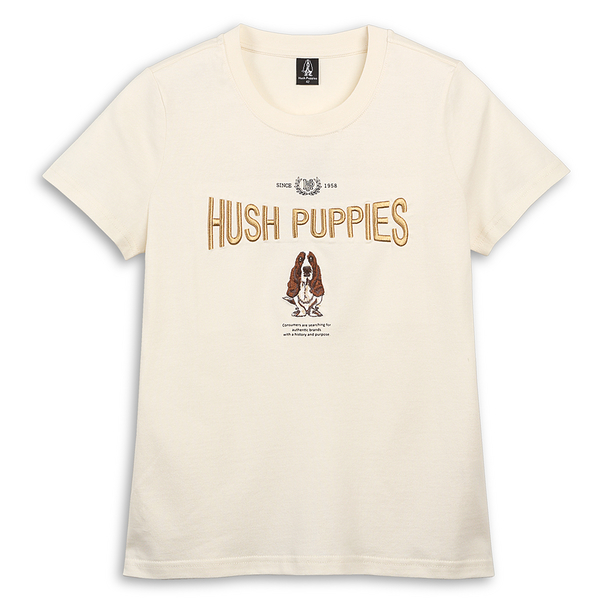 Hush Puppies T恤 女裝造型英文字刺繡狗T恤 product thumbnail 2