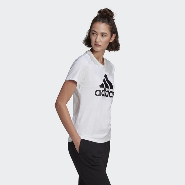 Adidas 女短袖上衣 棉質 基本款 白【運動世界】GL0649 product thumbnail 4