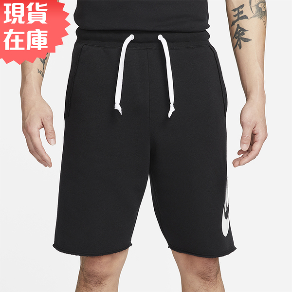 Nike 男裝 短褲 大Logo 不收邊 毛巾布 黑【運動世界】DM6818-010