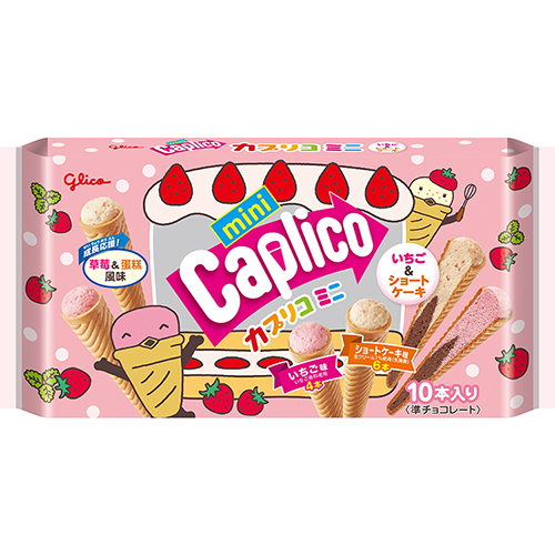 CAPLICO迷你甜筒餅草莓蛋糕味84G【愛買】 product thumbnail 2