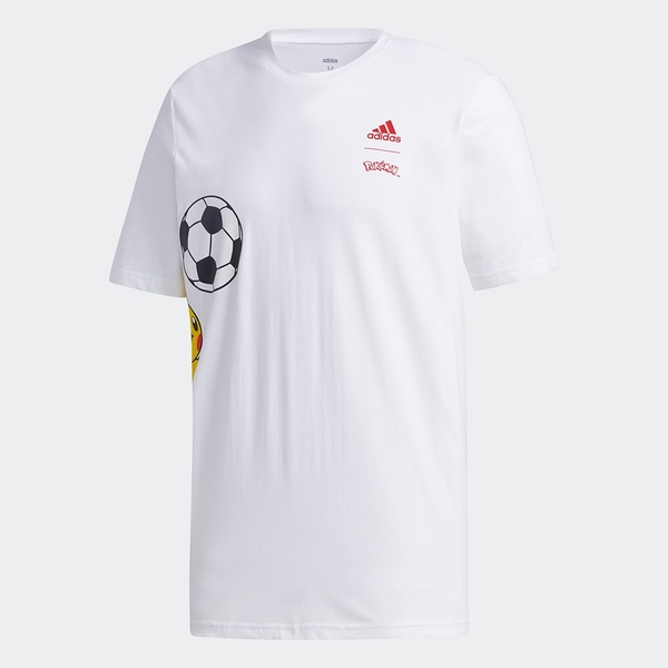 【現貨】ADIDAS POKÉMON JERSEY 男裝 短袖 休閒 排汗 寶可夢聯名 皮卡丘 白【運動世界】GN3002