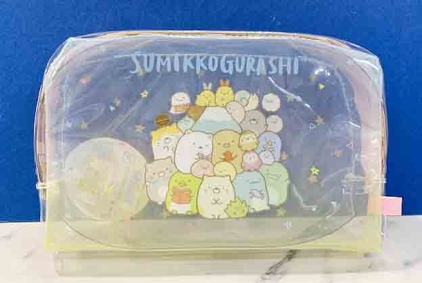 【震撼精品百貨】角落生物 Sumikko Gurashi~SAN-X 角落小夥伴透明拉鍊收納包/零錢包-綜合人物#75792