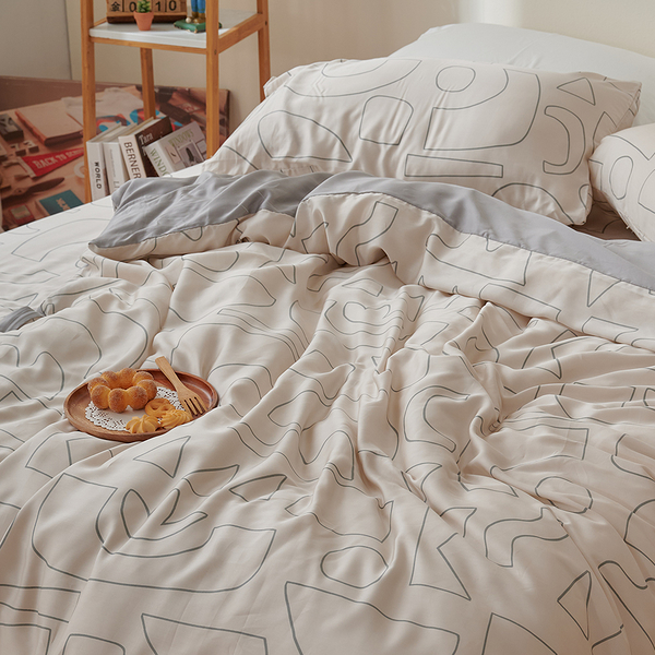 戀家小鋪【波普派對】雙人床包含二件枕套 60支天絲 台灣製