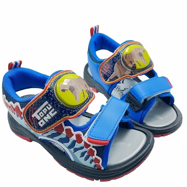 【菲斯質感生活購物】台灣製恐龍電燈涼鞋-藍色 另有綠色可選 台灣製 台灣製童鞋 MIT MIT童鞋 男童