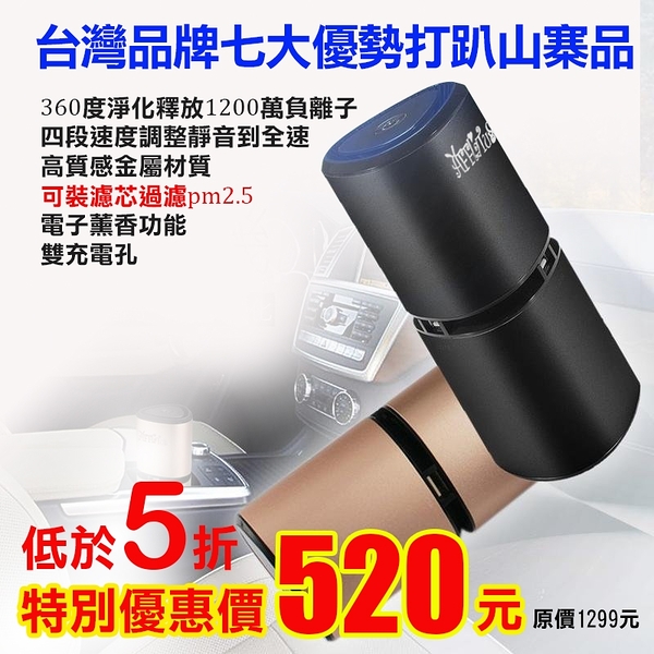 【台灣品牌】最新款HEPA濾網過濾PM2.5空氣濾清淨器負離子低於五折限時挑戰全台優惠