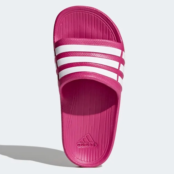 Adidas DURAMO SLIDE 女鞋 大童 拖鞋 一體成形 防水 桃紅【運動世界】G06797 product thumbnail 3