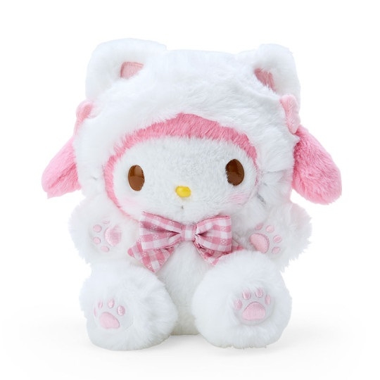 【震撼精品百貨】My Melody 美樂蒂~日本SANRIO三麗鷗 美樂蒂絨毛玩偶娃娃-貓咪2.0*91855