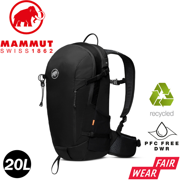 【MAMMUT 長毛象 男 Lithium 20L多功能健行後背包《黑》】2530-03172/雙肩背包/休閒背包/登山背包