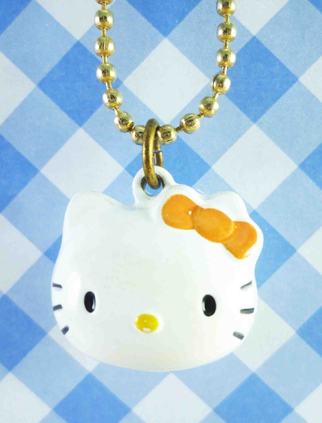 【震撼精品百貨】Hello Kitty 凱蒂貓~KITTY鈴鐺鑰匙圈-大頭(橘)