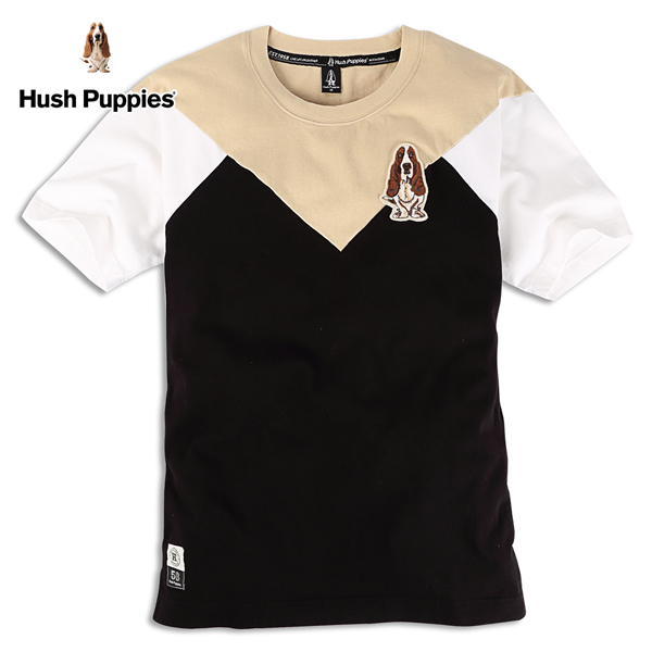 Hush Puppies 上衣 男裝拼接配色刺繡狗短袖上衣 product thumbnail 2