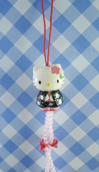 【震撼精品百貨】Hello Kitty 凱蒂貓~七國限定版手機吊飾-京都(黑)