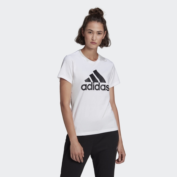 Adidas 女短袖上衣 棉質 基本款 白【運動世界】GL0649 product thumbnail 2