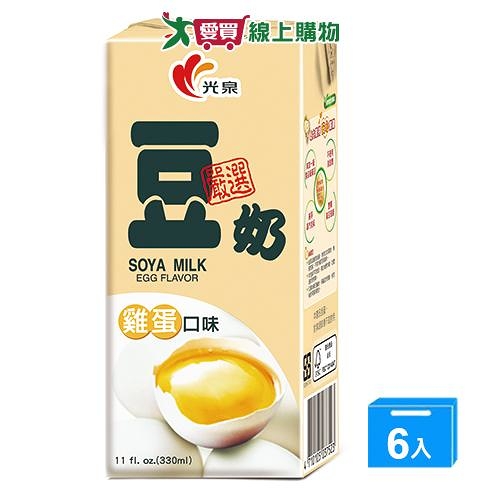 光泉雞蛋豆奶330ml x6【愛買】