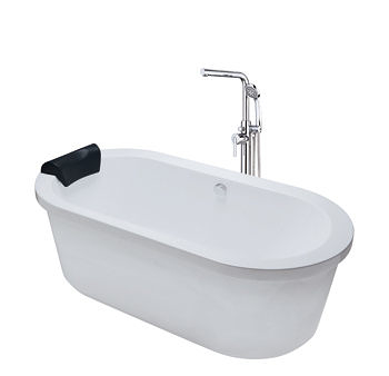 【麗室衛浴】BATHTUB WORLD H-245-1 壓克力造型浴缸 175*90cm