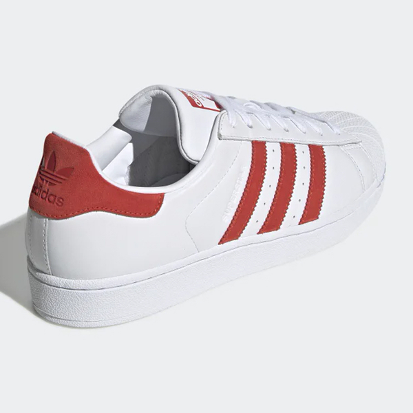Adidas Superstar 男鞋 女鞋 休閒 復古 紅標 貝殼頭 白 紅【運動世界】 EF9237 product thumbnail 4