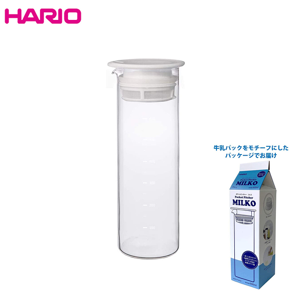 HARIO 牛奶耐熱冷水瓶 600mL 耐熱玻璃 公司貨 日本製