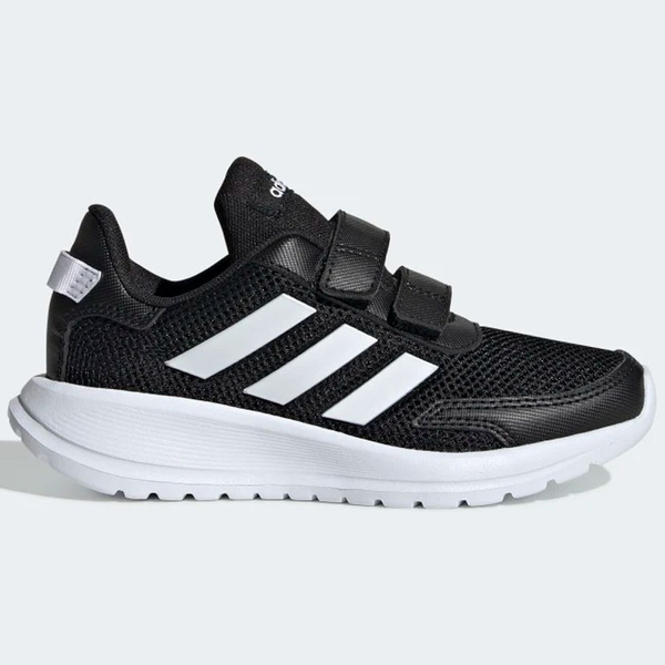 ADIDAS TENSOR SHOES 童鞋 中童 休閒 慢跑 輕量 透氣 魔鬼氈 黑【運動世界】EG4146