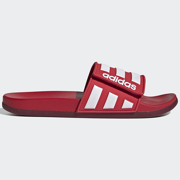 ADIDAS ADILETTE COMFORT 男鞋 女鞋 拖鞋 休閒 柔軟 魔鬼氈 紅 白【運動世界】EG1348 product thumbnail 5