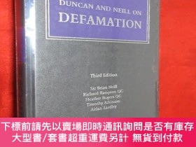 二手書博民逛書店Duncan罕見and Neill on Defamation （小16開，硬精裝） 【詳見圖】Y5460 N