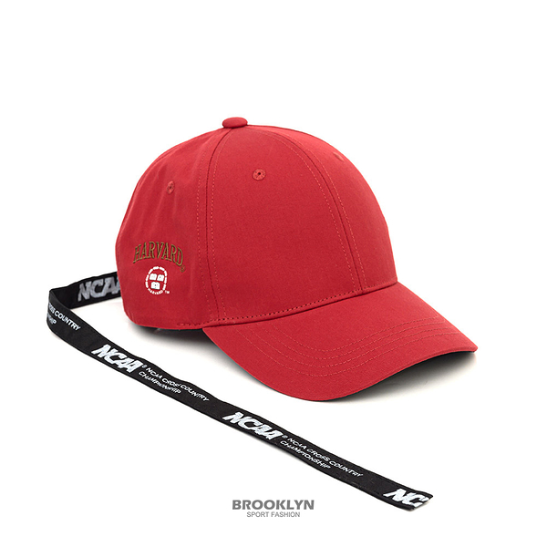 NCAA 老帽 哈佛大學 長尾款 紅色 可調式 棒球帽 (布魯克林) 7225586042