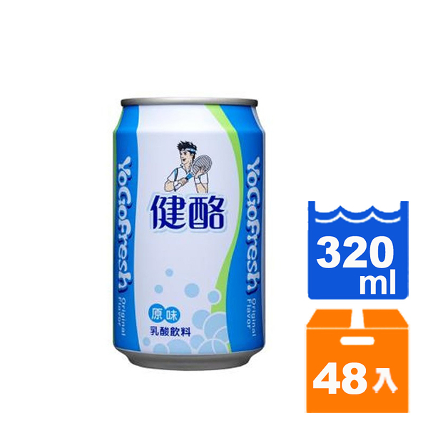 金車 健酪 乳酸飲料-原味 320ml (24入)x2箱【康鄰超市】