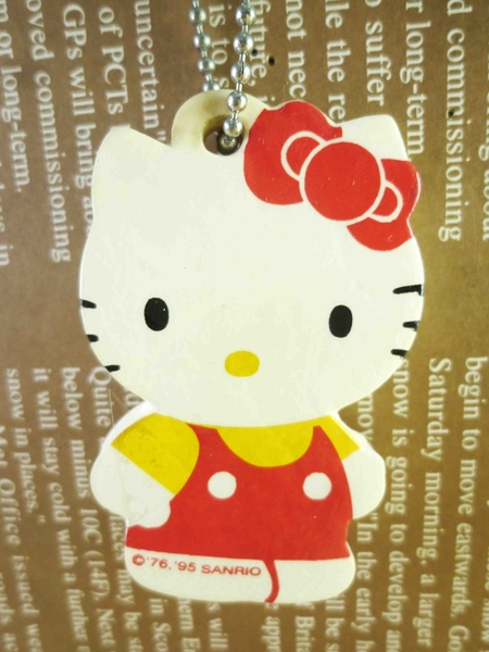 【震撼精品百貨】Hello Kitty 凱蒂貓~鎖圈-復古海綿