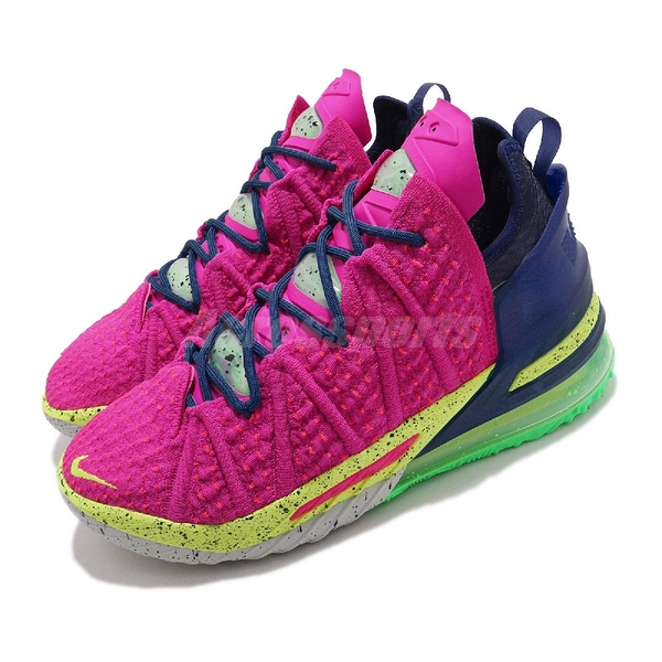 Nike 籃球鞋 Lebron XVIII EP 桃紅 藍 黃 男鞋 18 LA By Night 明星款 【ACS】 DB7644-600