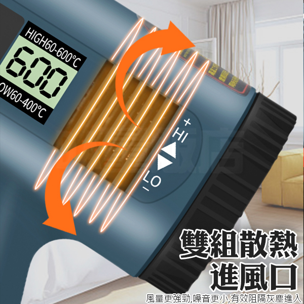 工業用熱風槍 1800W 110V 熱風機 熱縮膜 收縮膜風槍 五金 product thumbnail 8