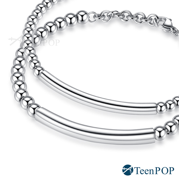 情侶手鍊 送刻字 ATeenPOP 珠寶白鋼對手鍊 一心一意 單個價格 情人節禮物