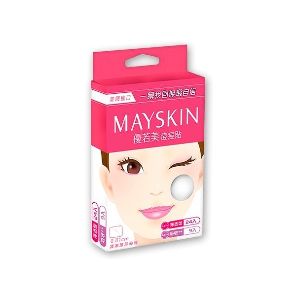 MAYSKIN 優若美 痘痘貼-混合包(薄透型)24入+吸收型9入(1.2cmx24pcs+1.5cmx9pcs)【小三美日】