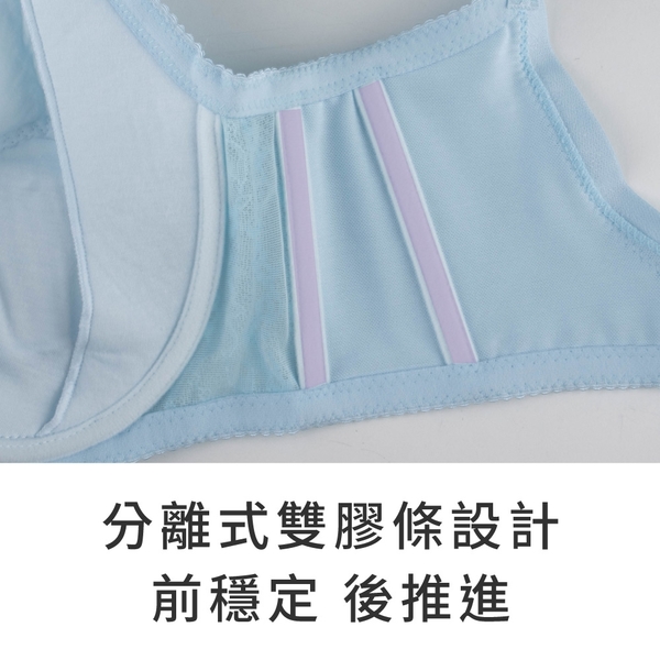 【Yurubra】甜蜜宣示內衣。C.D.E.F.G罩 包覆 提托 大罩杯 大尺碼 包覆 穩定 台灣製 ※0671水藍 product thumbnail 6
