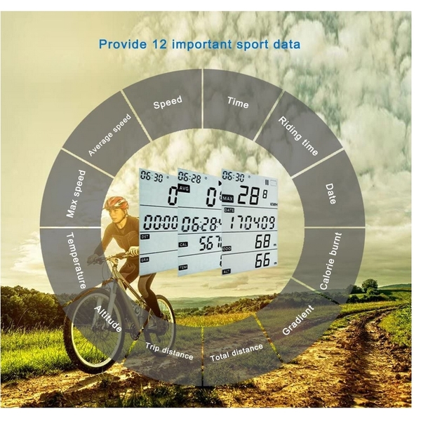 POSMA 藍芽自行車智慧運動車表 搭配 踏頻器 DB2+ SC002