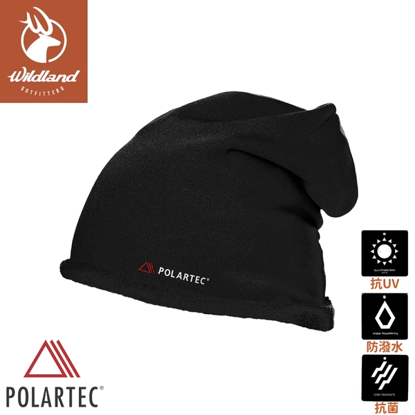 【Wildland 荒野 中性 Polartec PSP 彈性保暖帽《黑》】P2025/針織帽/毛帽/登山滑雪/休閒帽