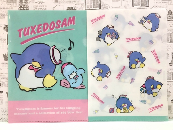 【震撼精品百貨】Tuxedo Sam Sanrio 山姆藍企鵝~文件夾組2入-朋友*26717